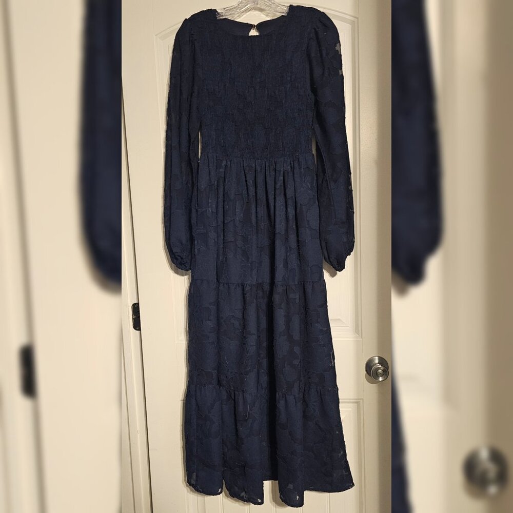 Mitilly Women's Textured Maxi Dress with Pockets